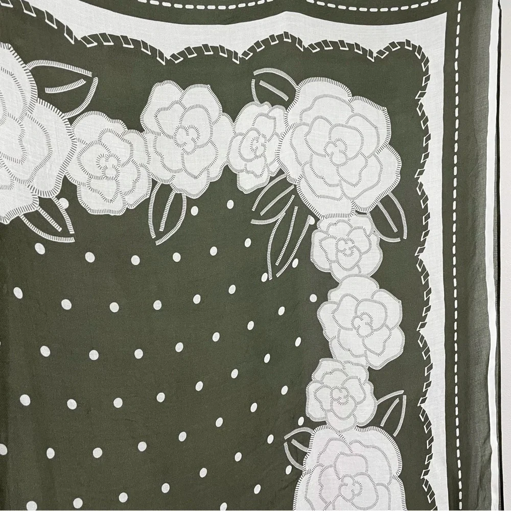 ANNE FONTAINE Adrian Scarf Floral Bamboo & Silk Stole - Picture 6 of 11